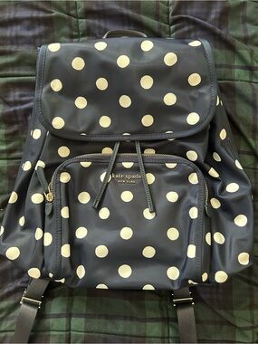 NWT Kate Spade Navy Polka Dot Backpack
